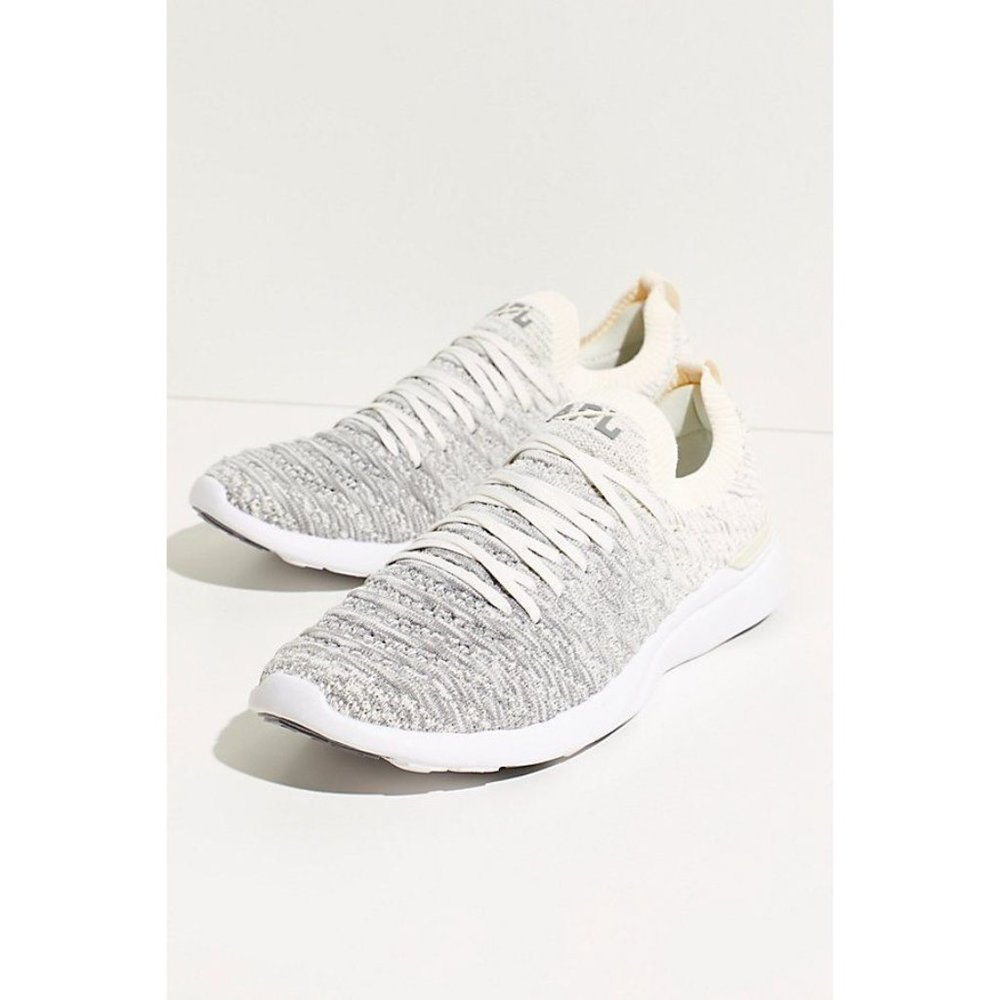 Free People Gray APL Techloom Wave Trainers Sneakers Knit Size EU 40 US 9
